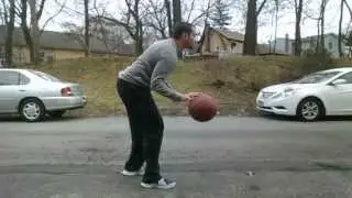 Dribble right hand side view
