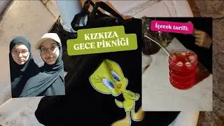 Gece pikniği yapıyoruzz, böğürtlen çaylı içecek tarifi ☕💗 #vlog