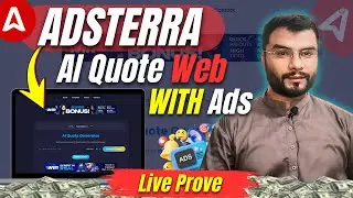 Adsterra Direct Link Earning | Adsterra + Ai Studio | Create a Ai Quote Generator Website