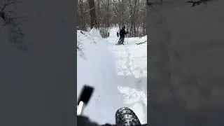 Himiway Cobra Pro Ripping in Snow with my Son on back