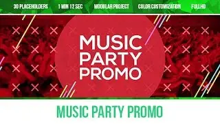Music Party After Effects Template Event Promo