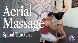 Aerial Yoga Massage - Spinal Traction Inversion for Back Pain - Yoga Teacher Training in Bali