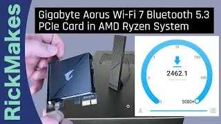 Карта Gigabyte Aorus Wi-Fi 7 Bluetooth 5.3 PCIe в системе AMD Ryzen