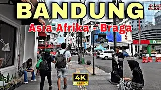 WALKING TOUR ASIA AFRIKA TO BRAGA STREET | BANDUNG | INDONESIA | 4K
