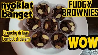 Fudgy Brownies Cup mudah dan enak banget, Nyoklat || Vidio Bu Amel