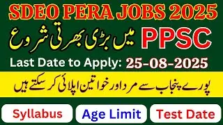 SDEO PERA Jobs Preparation 2025 | Official Test Syllabus 2025, Solved Past papers & Imp. Tips