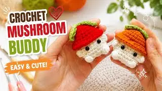 Вязаные крючком грибы-амигуруми с шапочками в виде фруктов! Урок для начинающих.