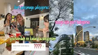 Youtube’dan Ne Kadar Kazanıyorum | Yurt Arayışı | Ders Çalışma Günlüğüm | #ünivlog
