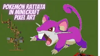 Pokemon Rattata in Minecraft Pixel Art