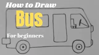 How to draw BUS step by step. Easy way to draw bus