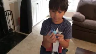 Gabriel introducing his new Lego Mixels