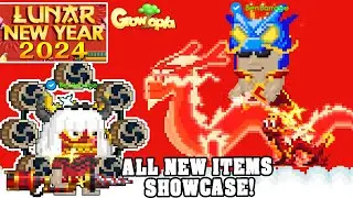 Growtopia Lunar New Year 2024 - Draconic Spirit Mount! All New Items!