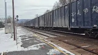Norfolk Southern #1140 leads a trash train at Lewistown, PA (01/17/2026)