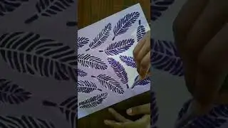 embossing texture art using stencil