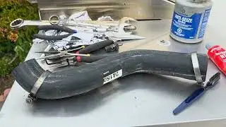 Radiator tank,  BIG blowout,  bent cores 1998 e300 Turbo  Diesel New Radiator New hose installation 