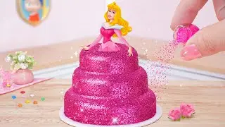Beautiful Princess Aurora Cake 💝 Amazing Miniature Pull Me Up Cake Decorating | Mini Cakes Making