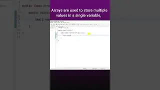#java Array in Java | Eclipse #Shorts #youtubeShorts