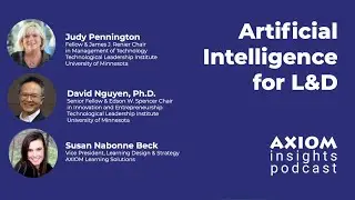Artificial Intelligence for Learning & Development - AXIOM Insights Learning and Development Podcast