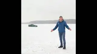 JDM Car sinks into frozen lake