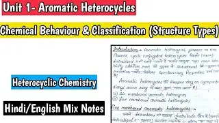 Aromatic Heterocycles | General Chemical Behaviour & Classification | Easy Languages