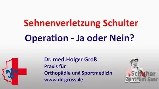 Sehnenverletzung der Schulter - OP oder konservative Therapie, das ist die Frage.