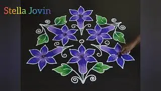 11 x 6 dots | Margazhi Special Rangoli | Margazhi kolam @RangolibyStellaJovin