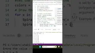 Python Code to Create An Amazing Spiral #coding #python #pythonprogramming #shortsviral