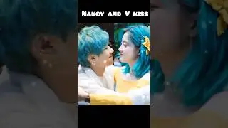 kim taehyung and Nancy momoland kiss each other ❤️ #nancy #kimtaehyung #bts #jungkook #kpop