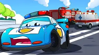 The Story Of A Poor, Abandoned Police Car 🚓 | Rescue Cars Cartoon