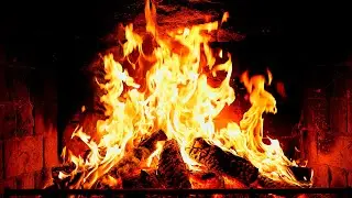 Cozy Fireplace 4K (12 HOURS). Fireplace with Crackling Fire Sounds. Fireplace Ambience
