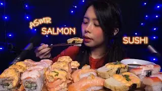 ASMR SALMON SUSHI 🍣 | Relaxing Eating Sound | No Talking