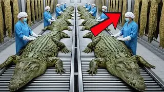 Inside the Crocodile Leather Factory | From Raw to Luxury Products (Full Process)