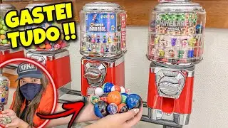 GASTEI R$40 REAIS NAS MÁQUINAS DE MOEDAS (VENDING MACHINE) !!! *OLHA O QUE EU ENCONTREI*