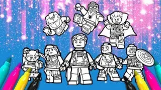 LEGO Avengers Team Coloring Page | Marvel Superheroes 2 Coloring Book