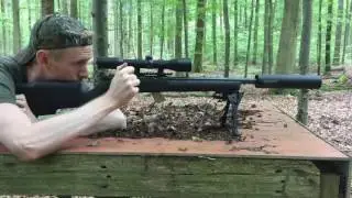 Savage Mark II plinking session in .22 lr suppressed