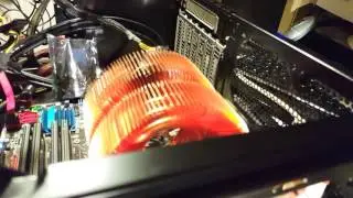 Media PC 2017 mounting fans with rubber anti vibration mounts.
