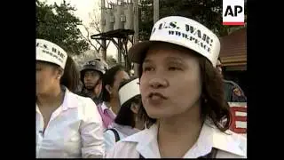 Anti-war protesters lead human chain towards US embassy