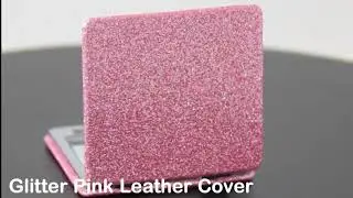 OMIRO PU COMPACT MIRROR Glitter Pink