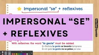 Lesson 122. Impersonal Spanish with Reflexive Verbs | Speak Generally and Naturally