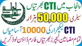 10000 Higher Education Department Teaching Jobs - CTI Jobs 2021 - Punjab CTI Jobs 2021- New CTI Jobs