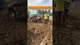 Basement 🏡✅soil filling and leveling work #soilfilling #constructionwork