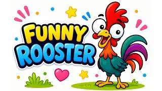 How to Draw a Funny Rooster | Easy Cartoon Drawing for Kids