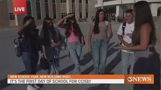 First day of school for CCISD-Live from the new middle school, Lexington MS