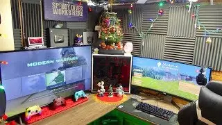 2018 ULTIMATE CHRISTMAS Gaming Room Setup SPECTACULAR!!!