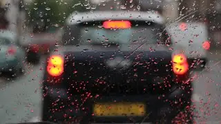 Night Rain on a Car   1 Hours Video with Soothing Sounds for Relaxation and Sleep