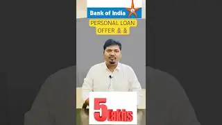 Bank of India Personal loan offer 💰💰 #shortsvideo