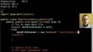 Using a Scanner Object to Read from a File