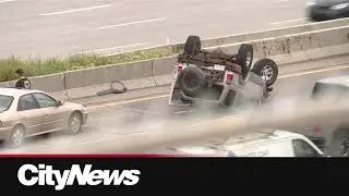 Three-vehicle crash snarls morning traffic on Calgary&rsquo;s Deerfoot Trail