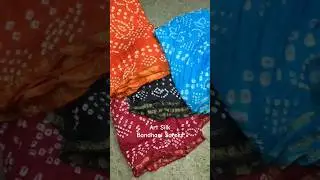 Art Silk Bandhani Sarees! Price Rs.1299 only! Shop Now from www.dhinakaransartsandcrafts.com