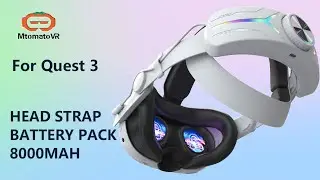 RGB Head Strap for  #Quest3, Replacement Strap Built-in 8000mAh, Enhance 5-7 Hours Gaming Time